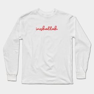 inshallah - supreme red Long Sleeve T-Shirt